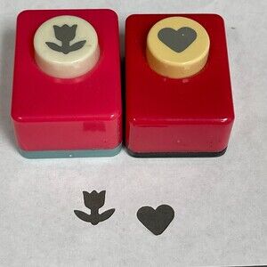 Flower and Heart Punch Lot of 2